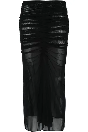 MUGLER Falda midi fruncida