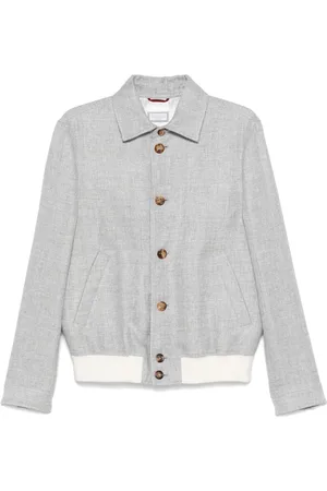Brunello Cucinelli Chaqueta bómber con efecto melange