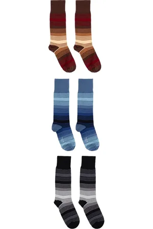 Paul Smith Pack de tres pares de calcetines a rayas