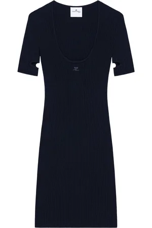 Courrèges Vestido corto con abertura