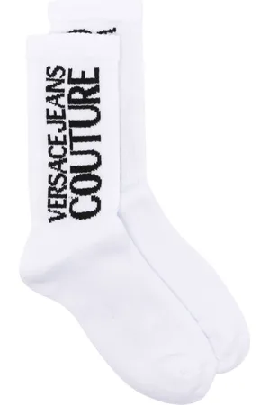 VERSACE Calcetines con logo en intarsia
