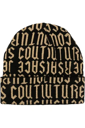VERSACE Gorro con logo en jacquard