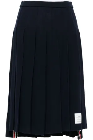 Thom Browne Falda midi de punto chevron