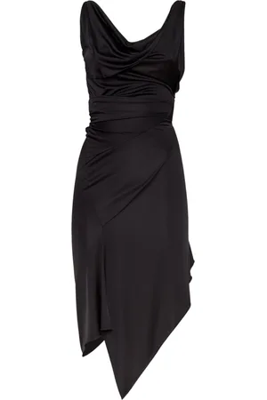 Dsquared2 Vestido midi con cuello desbocado