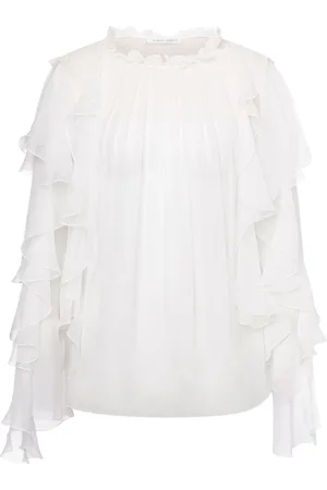 Alberta Ferretti Blusa con detalle de volantes