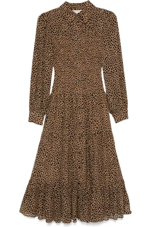 Michael Kors Vestido midi con estampado de guepardo