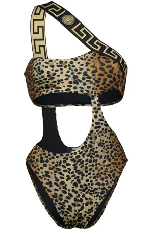 VERSACE Bañador con motivo de leopardo