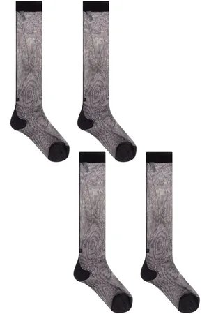 Dolce & Gabbana Pack de tres pares de calcetines semitranslúcidos