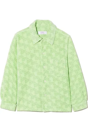 ERL Camisa de pana con logo estampado