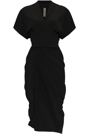 Rick Owens Vestido midi cruzado