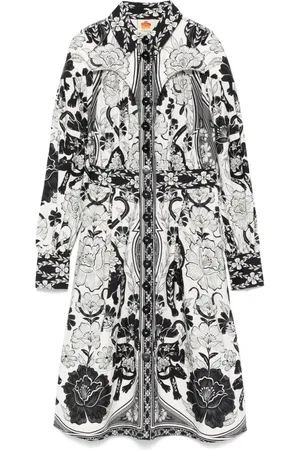 Farm Rio Vestido midi Flower Leopards