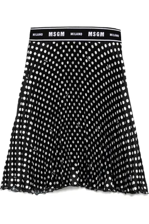 Msgm Falda con lunares estampados