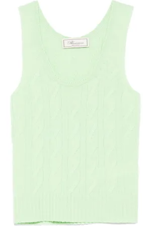 BLUMARINE Top sin mangas de punto de ochos