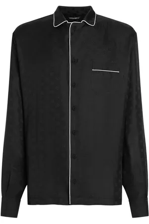 Dolce & Gabbana Camisa con logo DG en jacquard