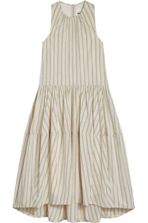Jil Sander Vestido midi a rayas