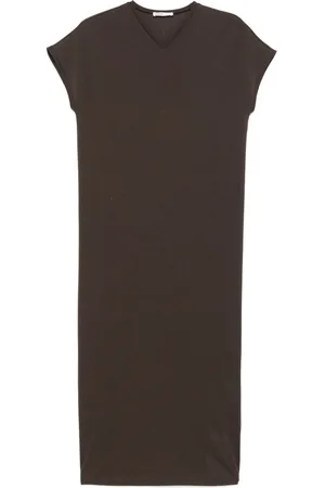 Khaite Vestido estilo camiseta con corte midi