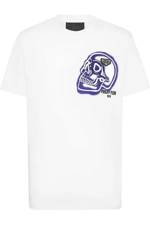 Philipp Plein Camiseta con cuello redondo y estampado Skull
