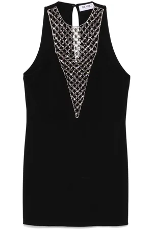 The Attico Vestido corto con detalle con cuentas