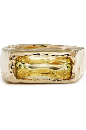 Fie Isolde Anillo Cogency en oro amarillo de 14 ct con berilo