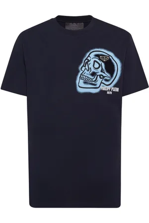 Philipp Plein Camiseta con cuello redondo y estampado Skull