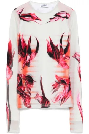 Jean Paul Gaultier Top estampado con doble capa