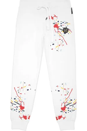 Philipp Plein Pantalones con detalle de salpicadura de pintura