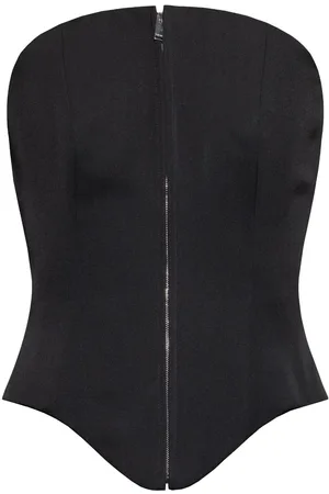 Alexander McQueen Top estilo corsé con cremallera