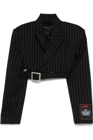 Jean Paul Gaultier Blazer corto a rayas diplomáticas