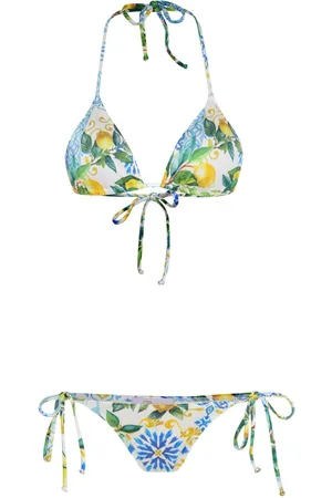 Brigitte Set de bikini con limón estampado