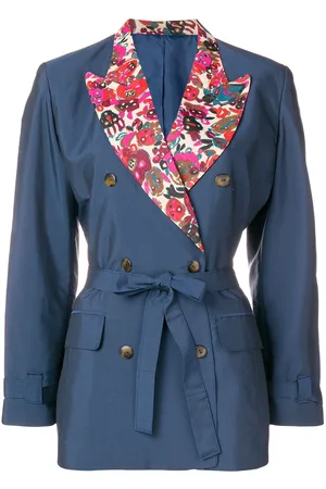 Jean Paul Gaultier Blazer con solapa floral