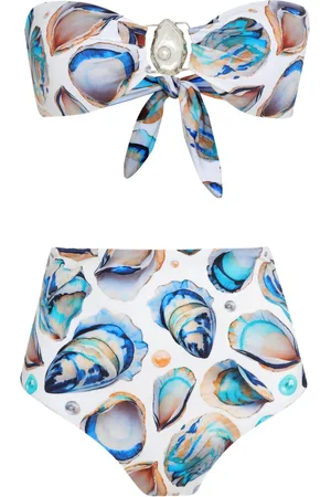 Brigitte Set de bikini con conchas estampadas
