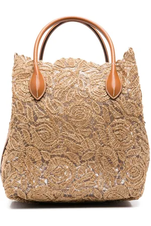 ERMANNO SCERVINO Bolso shopper con encaje de guipur