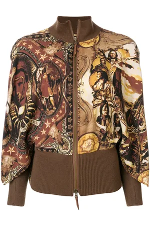 Jean Paul Gaultier Chaqueta estampada con detalle de canalé
