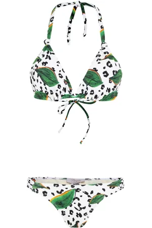 Brigitte Bikini con estampado de hojas