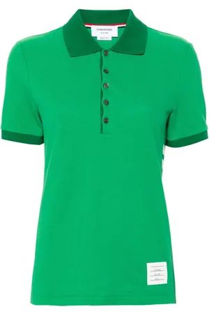 Thom Browne Polo con parche del logo