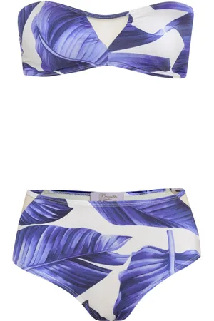 Brigitte Bikini con estampado de hojas