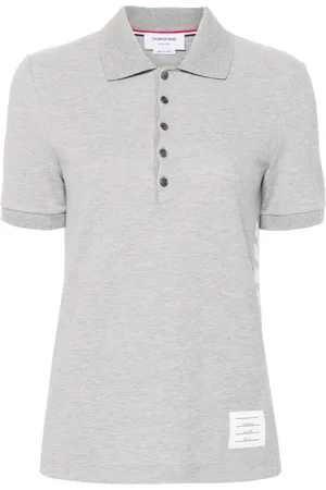 Thom Browne Polo con parche del logo