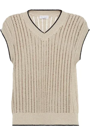 Brunello Cucinelli Chaleco con detalle Monili