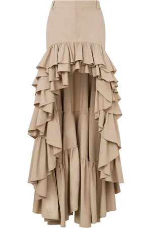 Moschino Falda larga con volantes