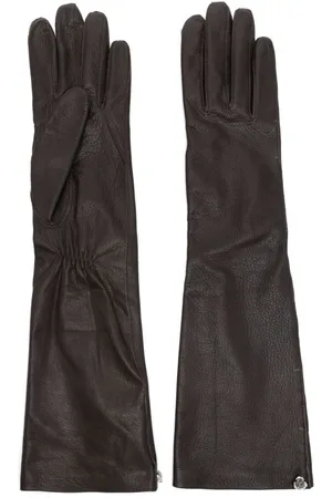 MAGDA BUTRYM Guantes de cuero con detalle de rosa