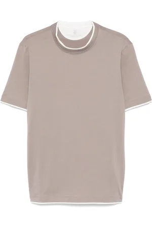 Brunello Cucinelli Camiseta con detalle a capas