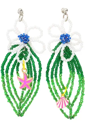 AMIR SLAMA Pendientes con aplique floral