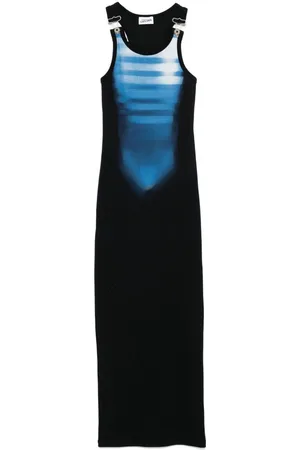 Jean Paul Gaultier Vestido largo con bañador estampado