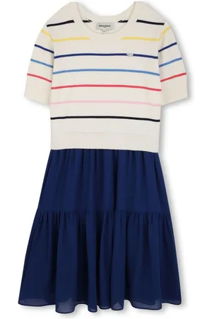 Sonia Rykiel Enfant Vestido midi con detalle de rayas