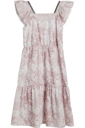 Brunello Cucinelli Vestido de popelina con estampado floral