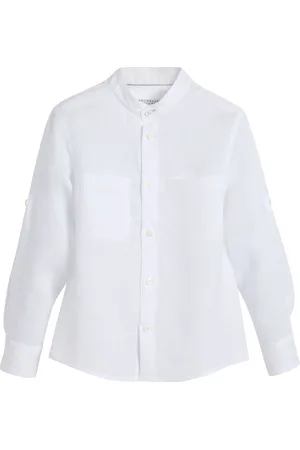 Brunello Cucinelli Camisa con cuello mao
