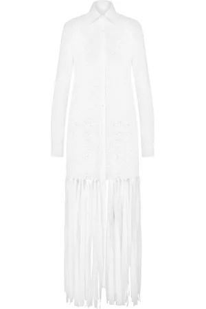 Moschino Vestido largo con flecos