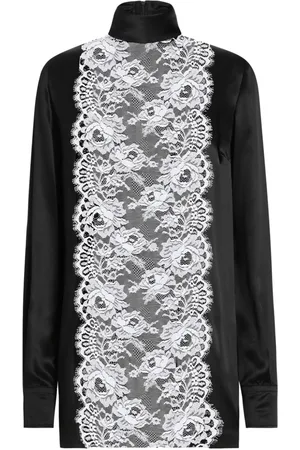 Dolce & Gabbana Blusa con ribetes de encaje