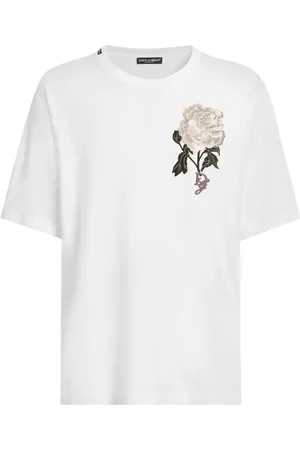 Dolce & Gabbana Camisa con rosa bordada