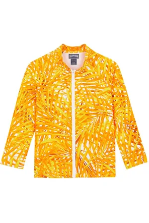 Vilebrequin Camisa Palm Leaves con cremallera